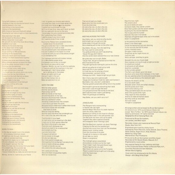 Bruce Springsteen Born to Run LP 1975 First Press Vinyl CBS Landau Misprint RARE - Picture 8 of 13